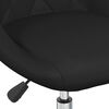 vidaXL Dining Chair Set of 6 Black Chromed steel, faux leather Standard
