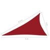 vidaXL Sunshade Sail Oxford Fabric Triangular 13.1&lsquo;x16.4&lsquo;x21&lsquo; Red