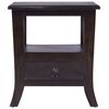 vidaXL Bedside Cabinet Light black coffee Solid mahogany wood