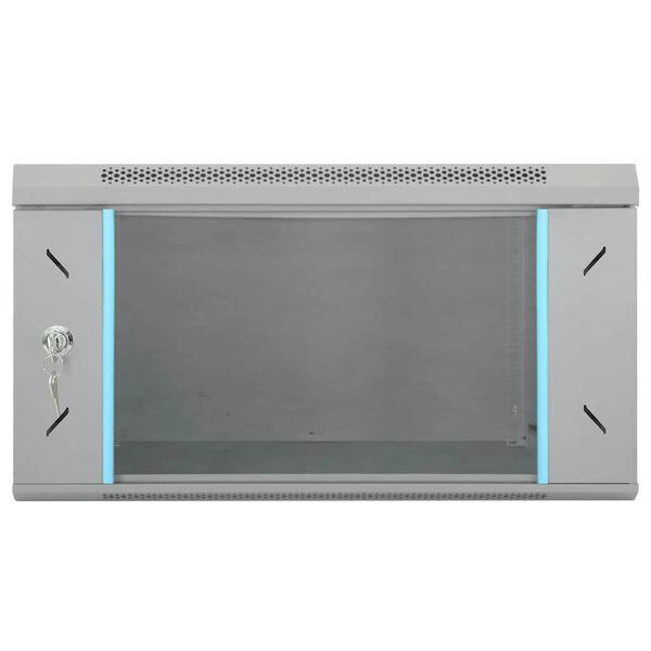 vidaXL Network Cabinet Grey 20.87 x 23.62 x 11.81 in Steel