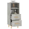vidaXL Sideboard Concrete gray Engineered wood Compact Storage