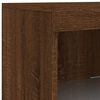 vidaXL Sideboard Brown Oak Engineered wood, Glass Sideboard Rectangular