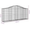 vidaXL Gabion Basket Silver Galvanized Iron Large Durable
