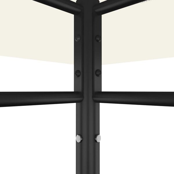 vidaXL Gazebo Cream Steel Medium Foldable Gazebo Square Modern
