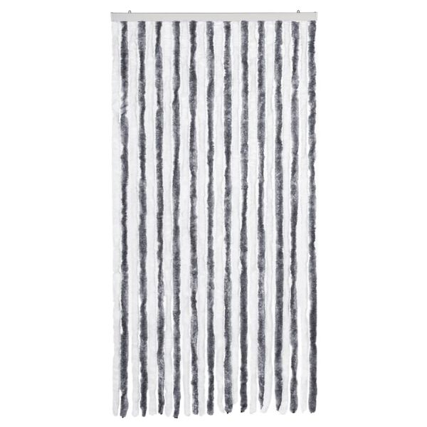 vidaXL Insect Curtain Grey and White 39.4x86.6" Chenille