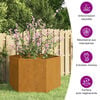 vidaXL Planter Rusty Corten steel Medium Decorative Inlays Planter