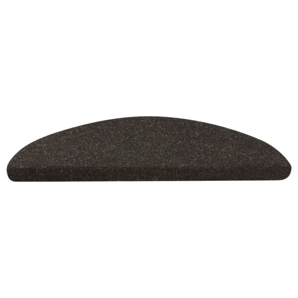 vidaXL Stair Mat Set of 10 Black Needle felt fabric (95% PES, 5% PP)