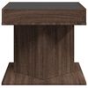 vidaXL Coffee Table Brown oak Engineered wood, glass Compact