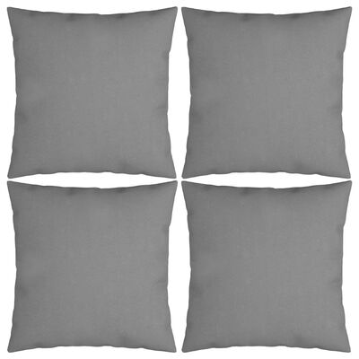 vidaXL Throw Pillows 4 pcs Gray 15.7"x15.7" Fabric