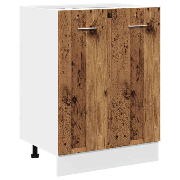 vidaXL Bottom Cabinet Old Wood Engineered Wood 23.6 x 18.1 x 32.1 in