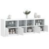 vidaXL Sideboard White Engineered wood, glass Large Sideboard