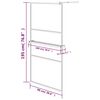 vidaXL Walk-in Shower Wall with Shelf Black 39.4"x76.8" ESG Glass&Aluminum