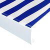 vidaXL Awning Top Blue and White 100% Polyester with PU coating