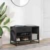 vidaXL Shoe Bench Black Engineered wood, Metal Medium Shoe Bench