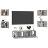 vidaXL TV Cabinet Concrete Grey Engineered Wood Large TV Cabinet