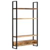 vidaXL Bookshelf Natural wood and black