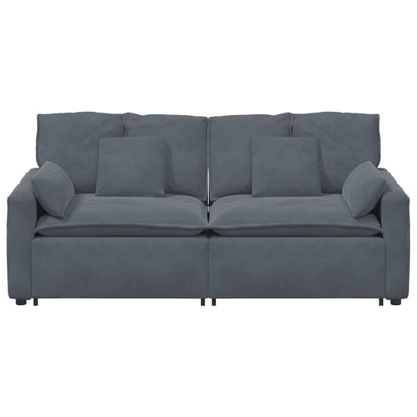 vidaXL Modular Sofa Dark Grey