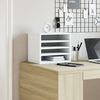 vidaXL Desk Organiser White 14.2x10.2x11.6" Engineered Wood