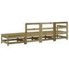 vidaXL Garden Lounge Set Natural Wood Treated Pine Wood Standard Modular