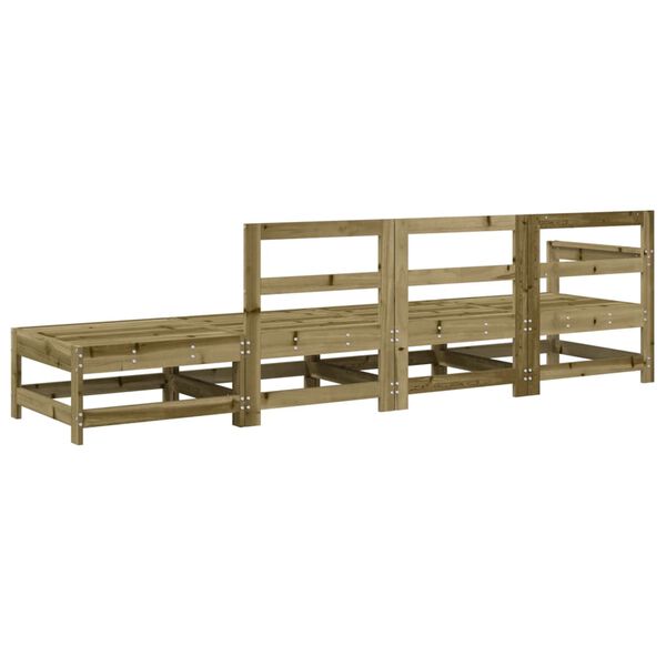vidaXL Garden Lounge Set Natural Wood Treated Pine Wood Standard Modular