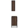 vidaXL Bathroom Furniture Set Brown Oak Engineered wood, Metal Medium