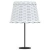 vidaXL Lamp Shade White Wicker, Iron Medium Decorative Inlays