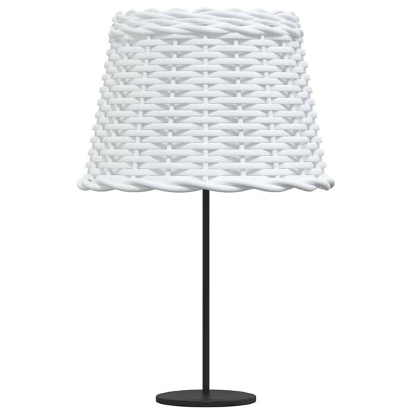 vidaXL Lamp Shade White Wicker, Iron Medium Decorative Inlays