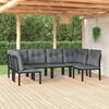 vidaXL Garden Lounge Set Black and Grey