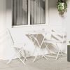 vidaXL Garden Bistro Set Folding 3 pcs White Steel