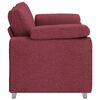 vidaXL Sofa Wine Red 62.99 x 30.31 x 32.28 in Fabric