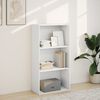 vidaXL Bookcase White Engineered wood Bookcase Rectangular Modern