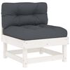 vidaXL Garden Lounge Set White Solid pine wood and plywood Large Modular