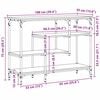 vidaXL Console Table with Shelf with Storage Old wood 100 x 35 x 75 cm