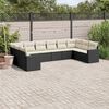 vidaXL Garden Sofa Set Black Poly Rattan Large Modular Garden Sofa Set