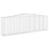 vidaXL Gabion Basket Set of 8 Silver Galvanized Iron Extra Large