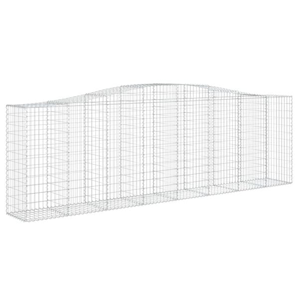 vidaXL Gabion Basket Set of 8 Silver Galvanized Iron Extra Large