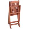 vidaXL Dining Chair Set of 2 Brown Solid eucalyptus wood Small
