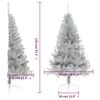 vidaXL Christmas Tree Silver PET, Steel Medium Decorative Inlays