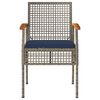 vidaXL Patio Lounge Set Grey PE Rattan Standard UV-resistant materials