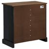 vidaXL Sideboard Black Solid pine wood, metal Medium Sideboard