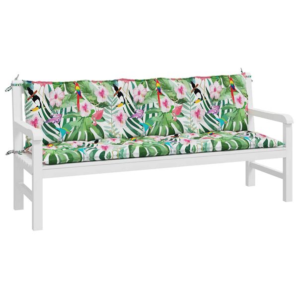vidaXL Garden Bench Cushion Set of 2 Multicolor