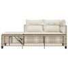 vidaXL Garden Sofa Set Beige, Cream White