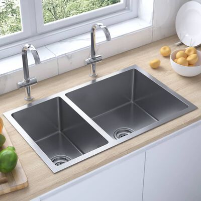 vidaXL Kitchen Sink Stainless Steel
