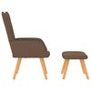 vidaXL Relaxing Chair With Stool Brown