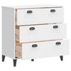 vidaXL Drawer Chest White Engineered wood, plastic 31.5 x 15.7 x 31.5 in