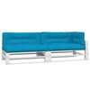 vidaXL Pallet Cushion Blue 100% polyester, Hollow fiber