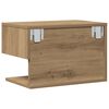 vidaXL Wall-mounted Bedside Cabinet Artisian Oak Engineered Wood Compact