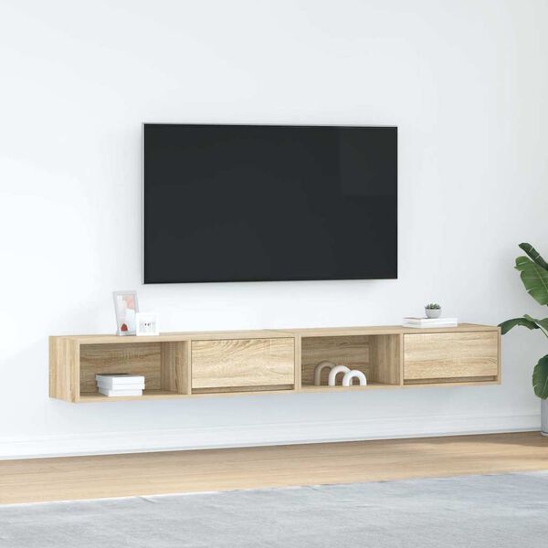 vidaXL TV Cabinet Set of 2 Sonoma oak Engineered Wood