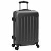 vidaXL Suitcase 3 pcs Dark Grey 19.69 x 12.20 x 30.71 in ABS Plastic