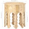 vidaXL Side Table Whitewashed wood Solid mango wood Medium